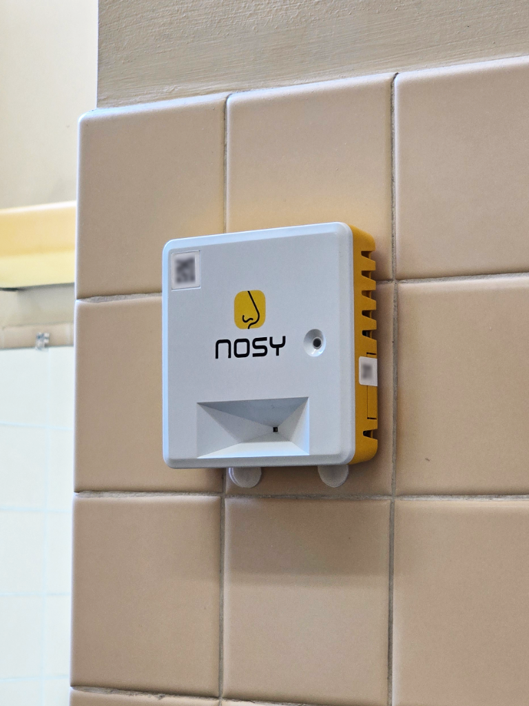 Nosy™ sensor on a granite slab wall